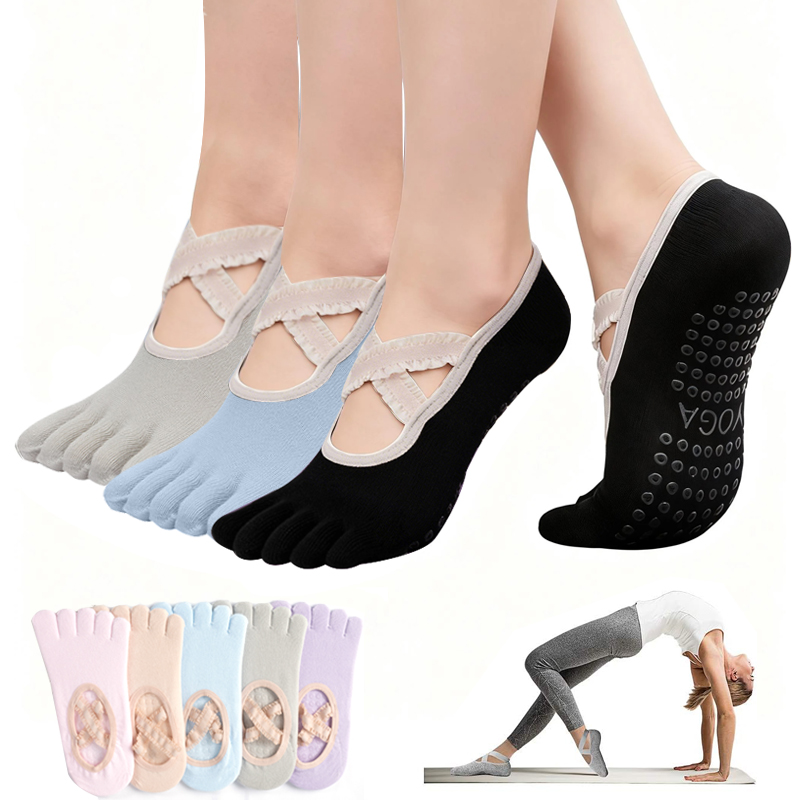 Medical Tape - Meias de Pilates Antiderrapantes para Mulheres