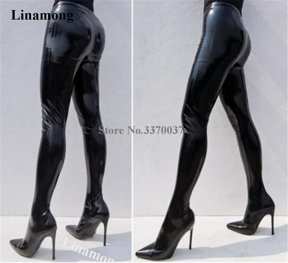 Linamong sexy preto couro de p - Bandage avaliação e preço